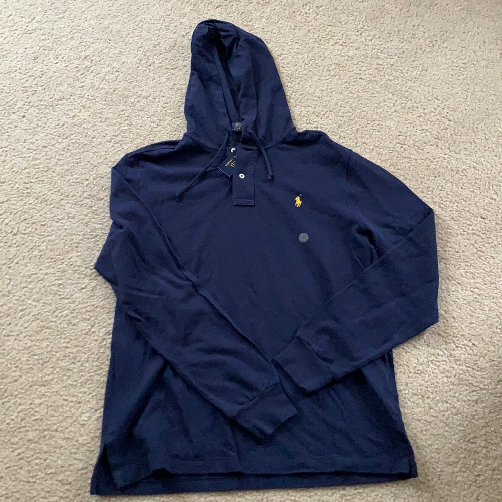 NWT navy polo hoodie M